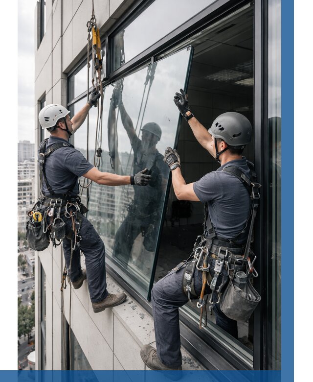 Замена стеклопакетов на высоте в Магнитогорске от 5690 р. | ВЫСОТНИК-Мгн