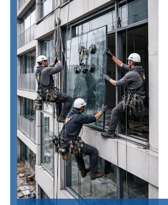 Фасадное остекление и монтаж витражей зданий в Магнитогорске под ключ