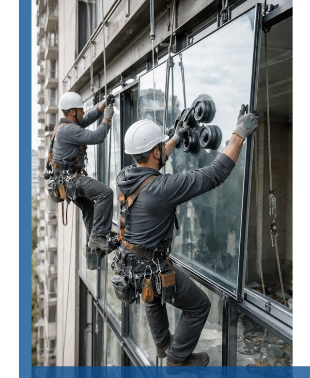 Витражное остекление фасадов и лоджий в Магнитогорске под ключ