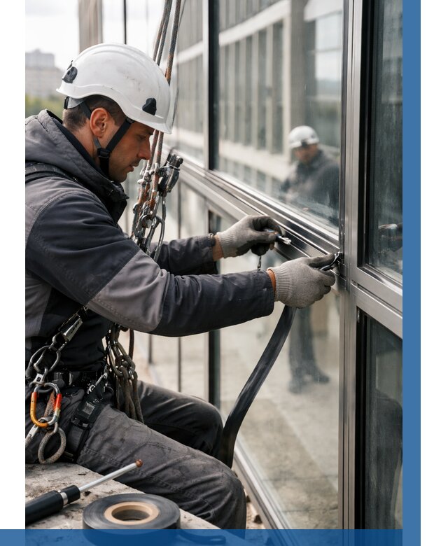 Ремонт витражных конструкций в Магнитогорске от 3621 р. | ВЫСОТНИК-Мгн