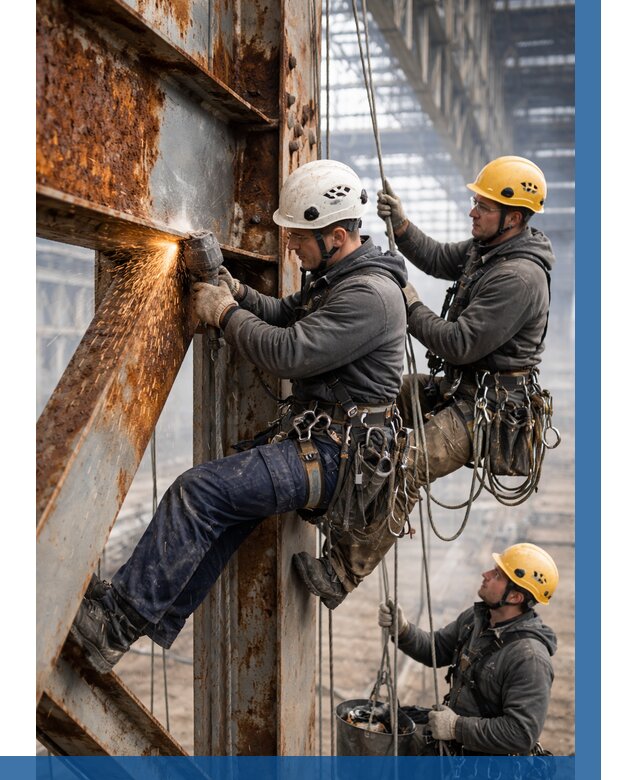 Зачистка металла от ржавчины в Магнитогорске от 362 р. | ВЫСОТНИК-Мгн