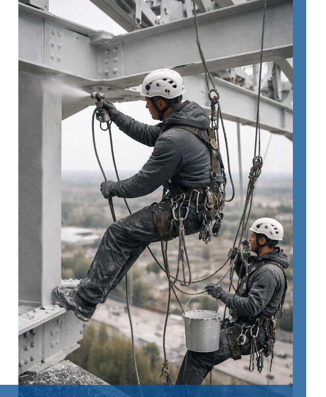 Покраска металлоконструкций на высоте в Магнитогорске 362 р |ВЫСОТНИК-Мгн