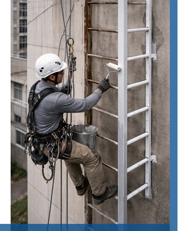 Покраска пожарных лестниц в Магнитогорске от 4655 р. | ВЫСОТНИК-Мгн