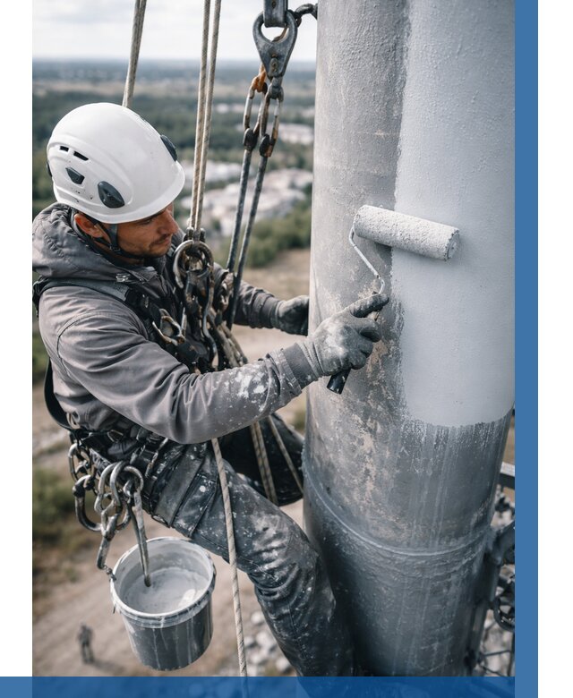 Покраска мачт связи под ключ в Магнитогорске от 879 р. | ВЫСОТНИК-Мгн