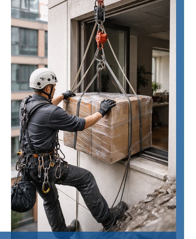 Подъем груза через окно в Магнитогорске от 4655 р. | ВЫСОТНИК-Мгн