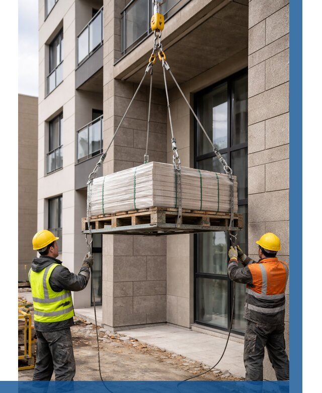 Подъем керамогранита на этаж в Магнитогорске от 3621 р. | ВЫСОТНИК-Мгн