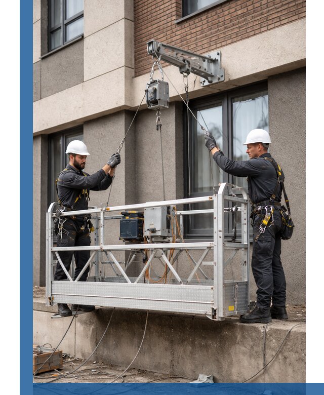 Монтаж и подъем фасадной люльки в Магнитогорске с гарантией безопасности