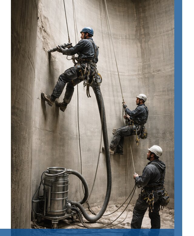 Зачистка силосов в Магнитогорске от 4655 р. Договор и смета ВЫСОТНИК-Мгн