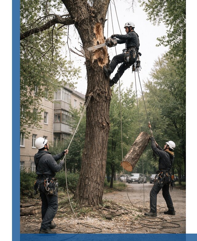 Срочное удаление аварийных деревьев в Магнитогорске с гарантией безопасности