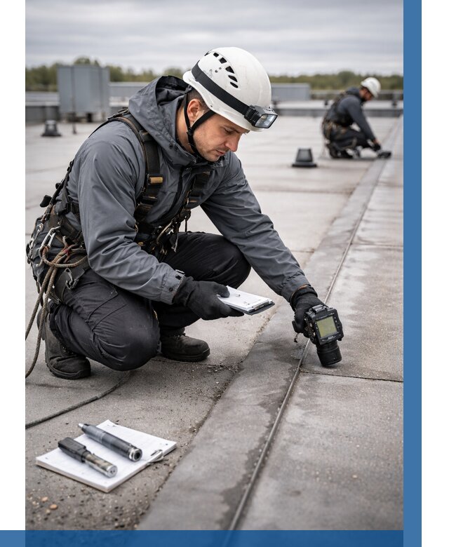 Обследование кровли на протечки в Магнитогорске от 4655 р. | ВЫСОТНИК-Мгн