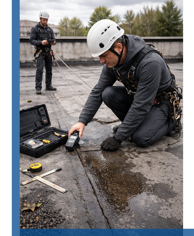 Обследование кровли на протечки и выявление дефектов в Магнитогорске