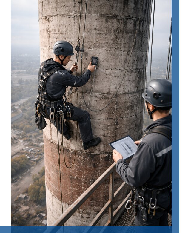 Обследование дымовой трубы в Магнитогорске от 8276 р. | ВЫСОТНИК-Мгн
