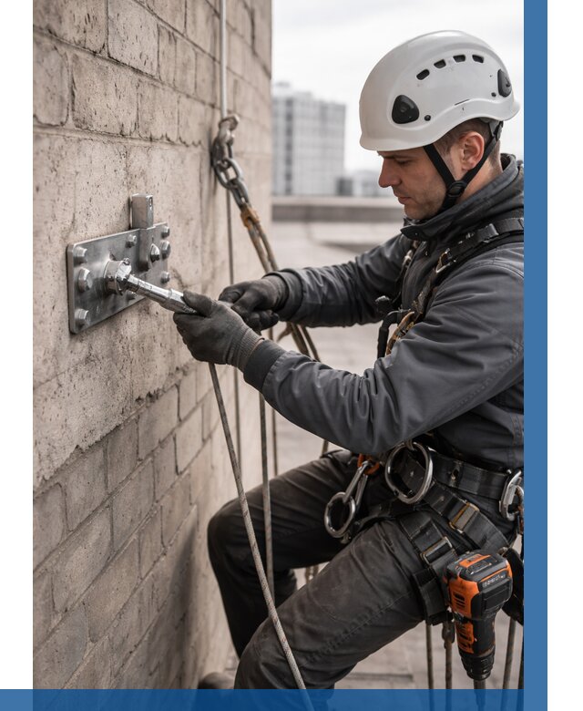 Установка анкерных точек в Магнитогорске от 3621 р. | ВЫСОТНИК-Мгн