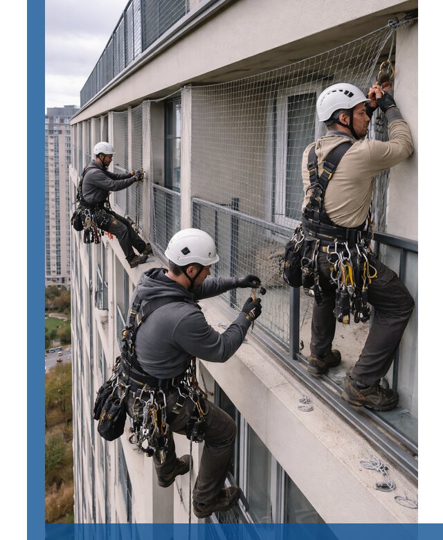 Профессиональный монтаж защитной сетки от птиц в Магнитогорске