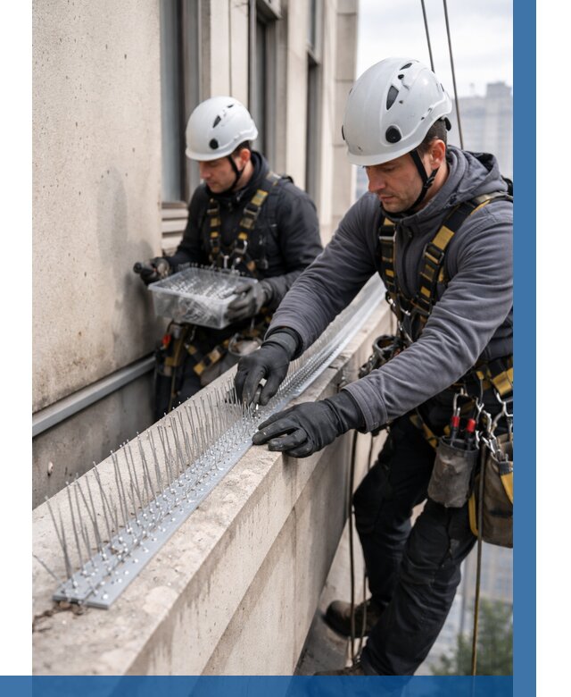 Установка шипов от птиц в Магнитогорске от 879 р. | ВЫСОТНИК-Мгн